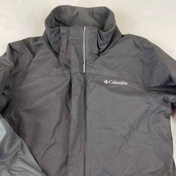 Columbia Interchange Shell Jacket Youth Boy’s M Full Zip Ski Black Blue - Picture 11 of 11